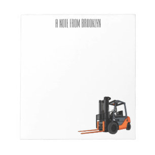 Bloc-note Illustration du chariot élévateur