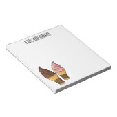 Bloc-note Illustration du cône de crème glacée (Incliné)