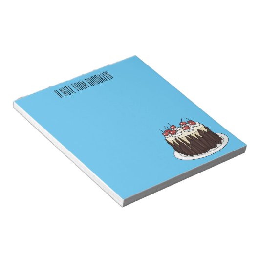 Bloc-note Illustration du gâteau de la Forêt-Noire (Incliné)