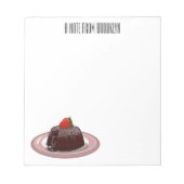 Bloc-note Illustration du gâteau de lave au chocolat (Devant)