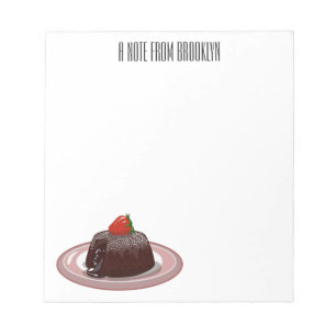 Bloc-note Illustration du gâteau de lave au chocolat