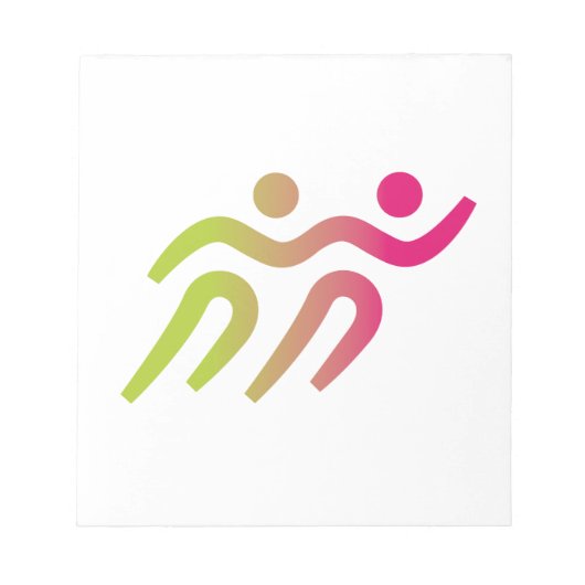 Bloc-note illustration du groupe de coureurs (Devant)