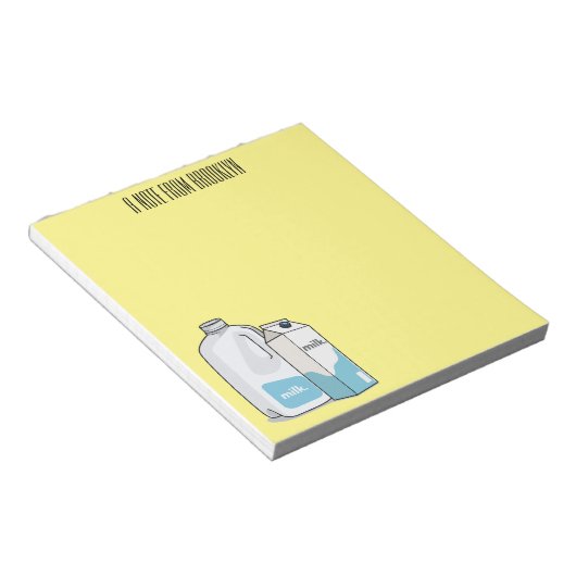 Bloc-note Illustration du lait (Incliné)