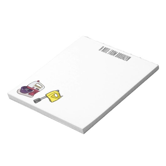 Bloc-note Illustration du mixer (Tourné)