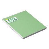 Bloc-note Illustration du panneau de grenouille verte mignon (Incliné)