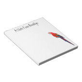 Bloc-note Illustration du perroquet de macaw Scarlet (Incliné)