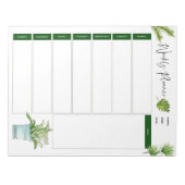 Bloc-note Illustration du plante minimaliste hebdomadaire du (Devant)