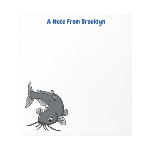 Bloc-note Illustration du poisson-chat mignon (Devant)