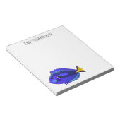 Bloc-note Illustration du poisson de la cuve bleue (Incliné)
