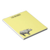 Bloc-note Illustration du rhinocéros de Javan (Incliné)
