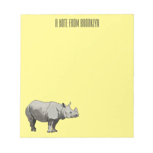 Bloc-note Illustration du rhinocéros de Javan