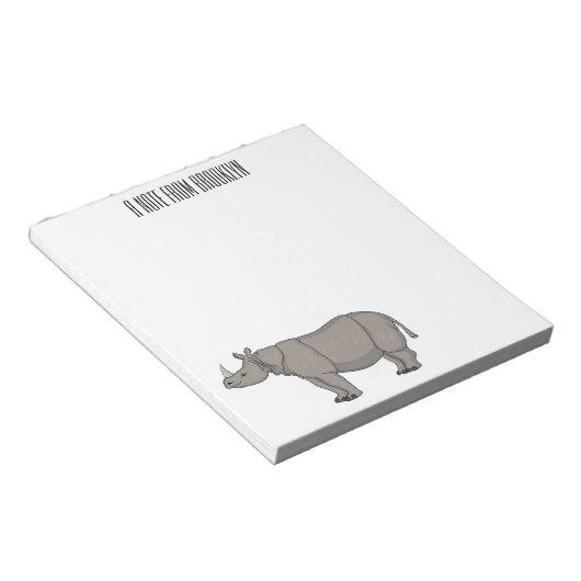 Bloc-note Illustration du rhinocéros de Javan (Incliné)