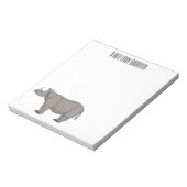Bloc-note Illustration du rhinocéros de Javan (Tourné)
