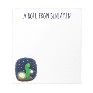 Bloc-note Illustration du ver vert mou