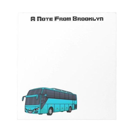 Bloc-note Illustration d'un autobus à passagers moderne (Devant)