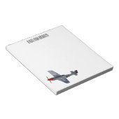 Bloc-note Illustration d'un avion de chasse-bombardier (Incliné)