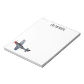 Bloc-note Illustration d'un avion de chasse-bombardier (Tourné)