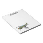 Bloc-note Illustration d'un avion militaire (Incliné)