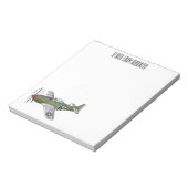Bloc-note Illustration d'un avion militaire (Tourné)