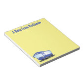 Bloc-note Illustration d'un bus moderne bleu mignon (Incliné)