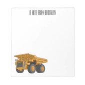 Bloc-note Illustration d'un camion à grande échelle (Devant)