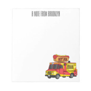 Bloc-note Illustration d'un camion de nourriture pour chien 