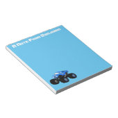 Bloc-note Illustration d'un camion monstre bleu mou (Incliné)