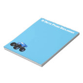 Bloc-note Illustration d'un camion monstre bleu mou (Tourné)