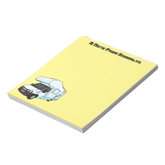 Bloc-note Illustration d'un campervan heureux (Tourné)