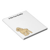 Bloc-note Illustration d'un caniche brun joyeux (Incliné)