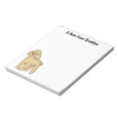 Bloc-note Illustration d'un caniche brun joyeux (Tourné)