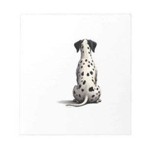 Bloc-note Illustration d'un chien dalmatien vintage vu de do