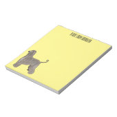 Bloc-note Illustration d'un chien hound afghan (Tourné)