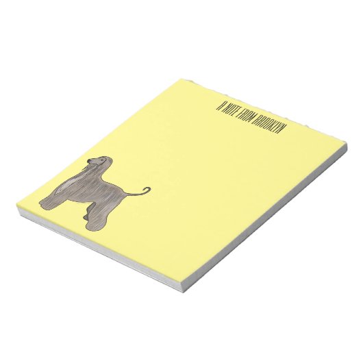 Bloc-note Illustration d'un chien hound afghan (Tourné)