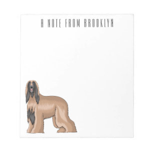 Bloc-note Illustration d'un chien hound afghan