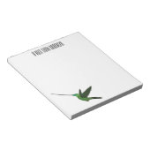 Bloc-note Illustration d'un colibri à bec épée (Incliné)