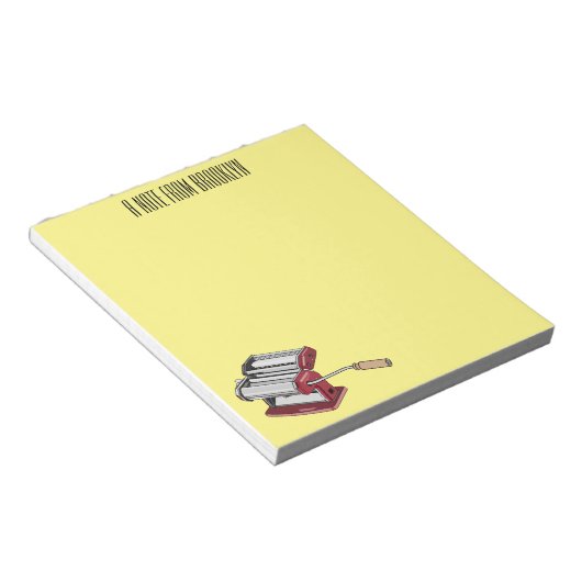 Bloc-note Illustration d'un fabricant de pâtes alimentaires (Incliné)