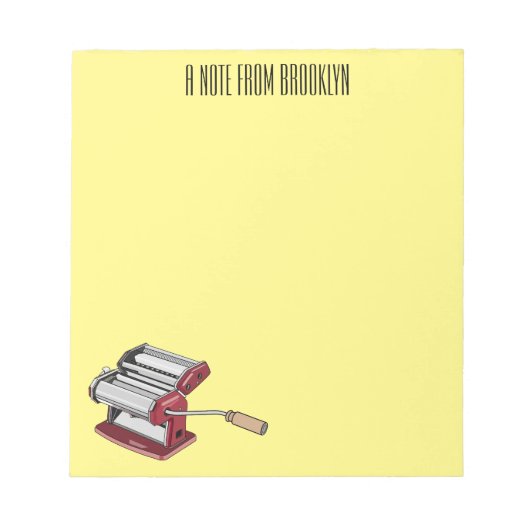 Bloc-note Illustration d'un fabricant de pâtes alimentaires (Devant)