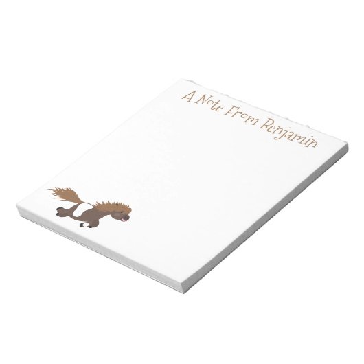 Bloc-note Illustration d'un poney de Shetland mignon (Tourné)