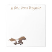 Bloc-note Illustration d'un poney de Shetland mignon (Devant)