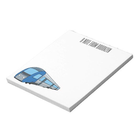 Bloc-note Illustration d'un train électrique (Tourné)