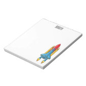 Bloc-note Illustration d'un vaisseau de fusées (Tourné)