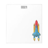 Bloc-note Illustration d'un vaisseau de fusées (Devant)
