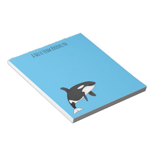 Bloc-note Illustration d'une baleine tueuse (Incliné)