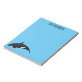 Bloc-note Illustration d'une baleine tueuse (Tourné)