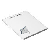 Bloc-note Illustration d'une caricature de poisson stingray (Incliné)