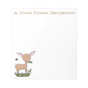 Bloc-note Illustration d'une jolie dessin de cerf de bébé he