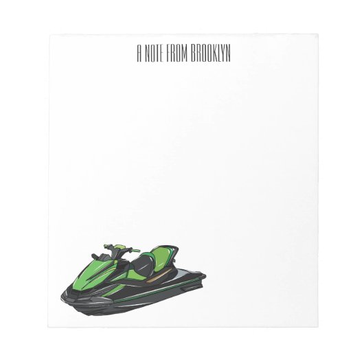 Bloc-note Illustration Jet ski (Devant)