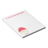 Bloc-note Illustration mignon du ramboutan rose (Incliné)
