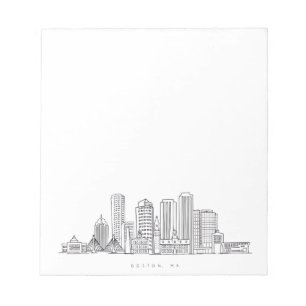 Bloc-note Illustration minimaliste de l'horizon de la ville